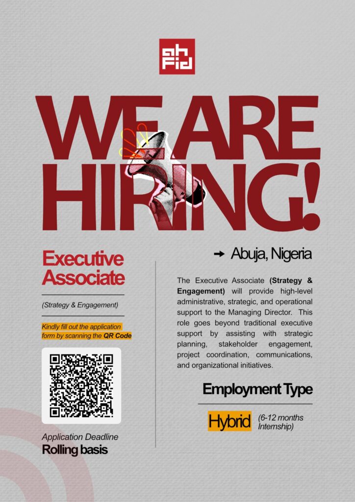 job advert (executive associate)
